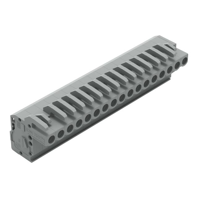 MCS-MIDI Classic gniazdo kątowe 17-bieg. szare raster 5 mm /25szt./ WAGO