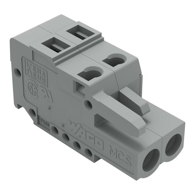 Gniazdo MCS‑MIDI Classic 2‑biegunowe szare raster 5mm 231‑102/102‑000 /100szt./ WAGO