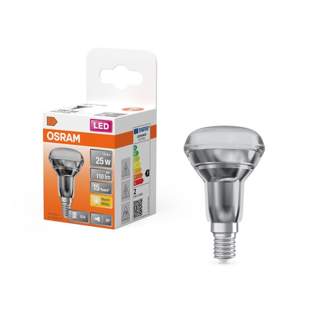 LED STAR R39 12 non-dim 90° 1,5W 827 E14 LEDVANCE
