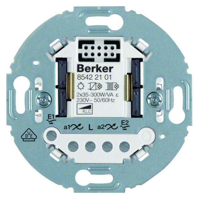 BERKER R.classic/Serie 1930/Glas KNX RF Uniwersalny ściemniacz przyciskowy 2-krotny mechanizm Berker