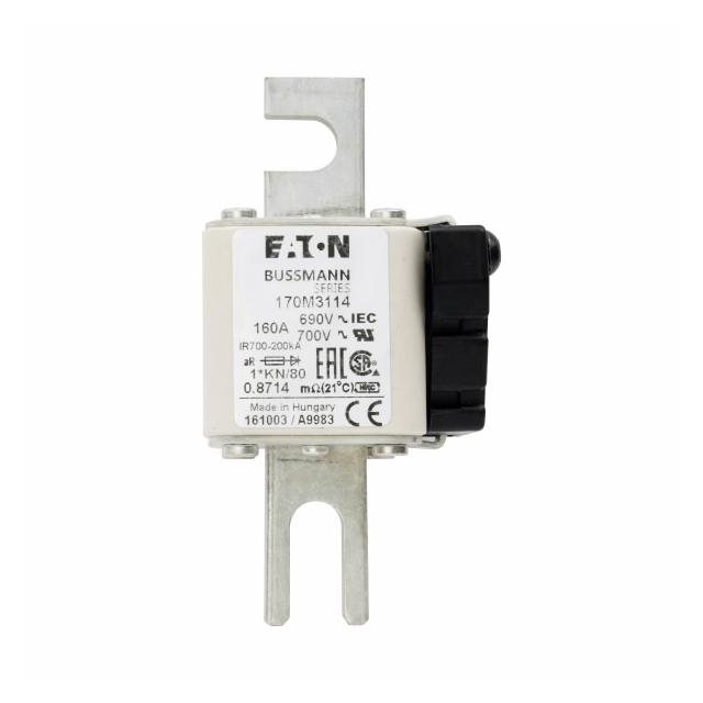 160A 690V 1*KN/80 aR INDICATOR FUSE Wkładka szybka 160A AC 690V compact DIN 1 45x59x104 mm 170M3114