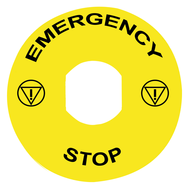 Harmony XB4 Etykieta do przycisku /EMERGENCY STOP/ ZBY8330 Schneider