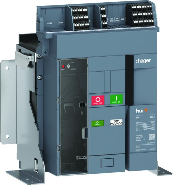ACB HW1 42kA 630A 3P Wyłącznik powietrzny stacjonarny do wyzwalacza sentinel HW1N306FB HAGER