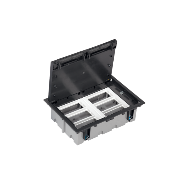 Simon Connect Puszka podłogowa S500 6-modułowa 12x K45 gł. 93mm szary grafit