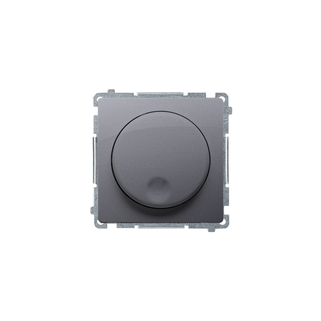Simon Basic Ściemniacz naciskowo-obrotowy 20–500 W 230V srebrny mat BMS9T.01/43 KONTAKT