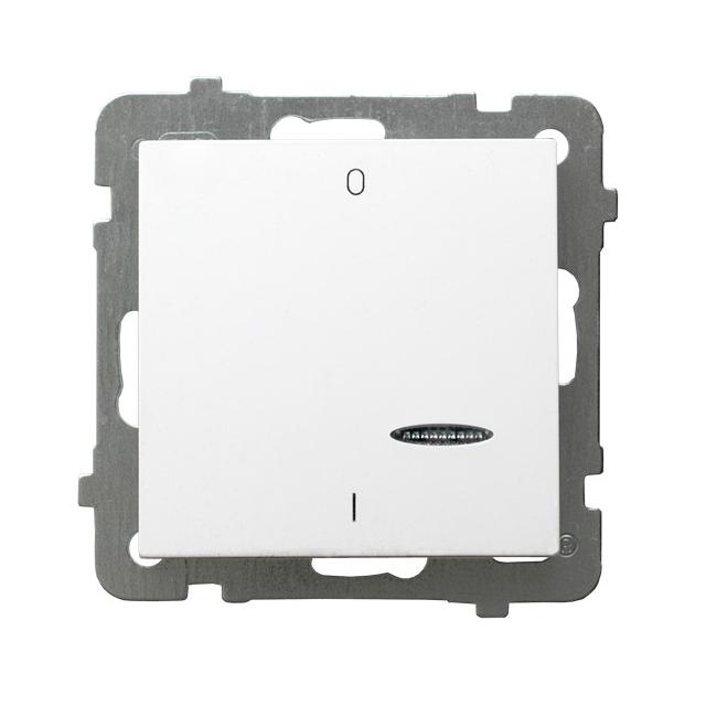 AS Łącznik dwubiegunowy z podświetleniem pomarańczowym - kolor biały