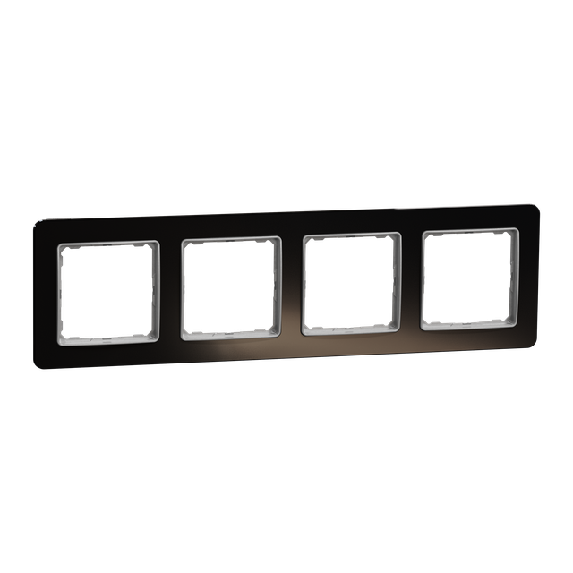Sedna Design & Elements Ramka poczwórna szkło czarne efekt szkła SDD361804 SCHNEIDER