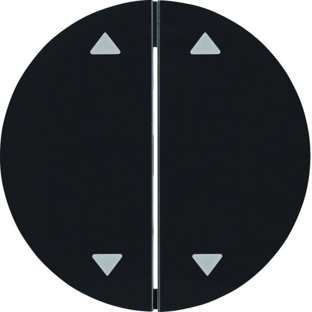 BERKER R.1/R.3 Klawisze z nadrukowanym symbolem strzałki do łącznika 2-klawiszowego czarny połysk 16