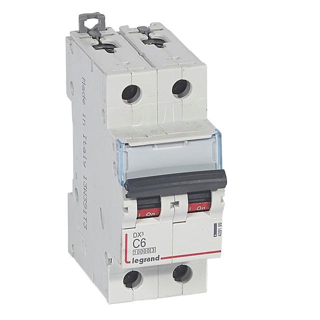 WYŁĄCZNIK NADPRĄDOWY S 312 2P C 6A 10000A SERII DX3, Legrand