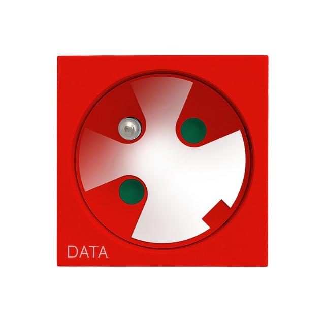 45 Gniazdo pojedyncze z uziemieniem DATA z kluczem uprawniającym kolor czerwony GK-1ZK/22 OSPEL