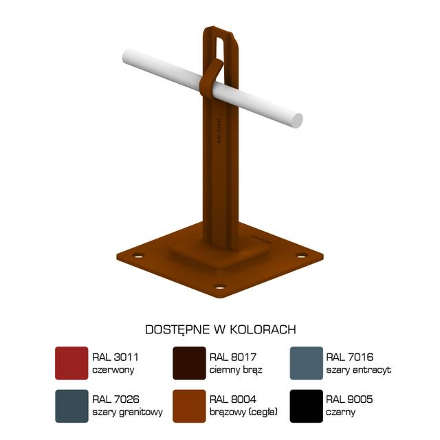 AN-11A/LA/-N Uchwyt na płytce stalowej H=12cm Z-zagięcie /LA/