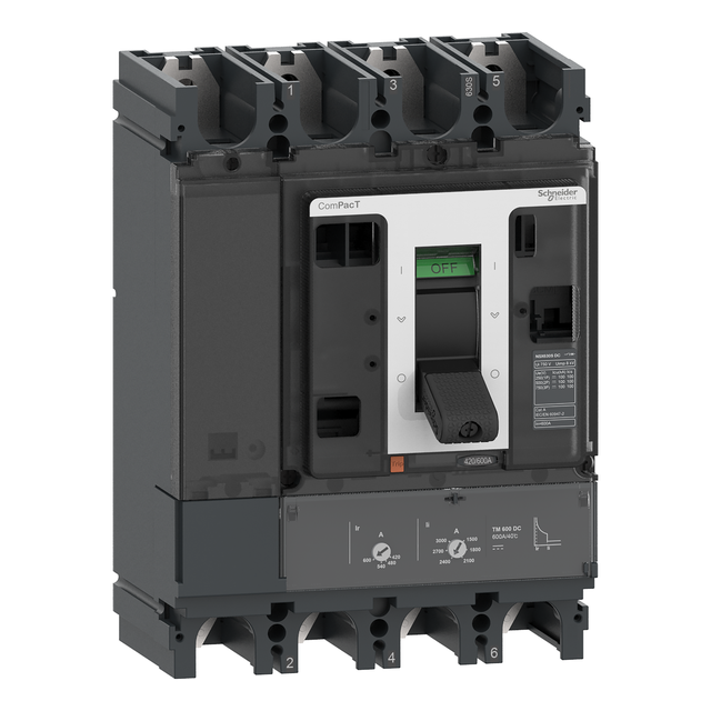 Wyłącznik mocy ComPacT NSX NSX630S DC TM-DC 600A 4P 100kA C63S4TM600D Schneider