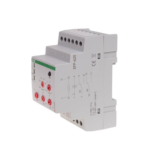 PRZEKAŹNIK PRIORYTETOWY, CZTERO-FUNKCYJNY, STYKI:2X2P, IMAX=16A, MONTAŻ NA SZYNE, 3 MODUŁY