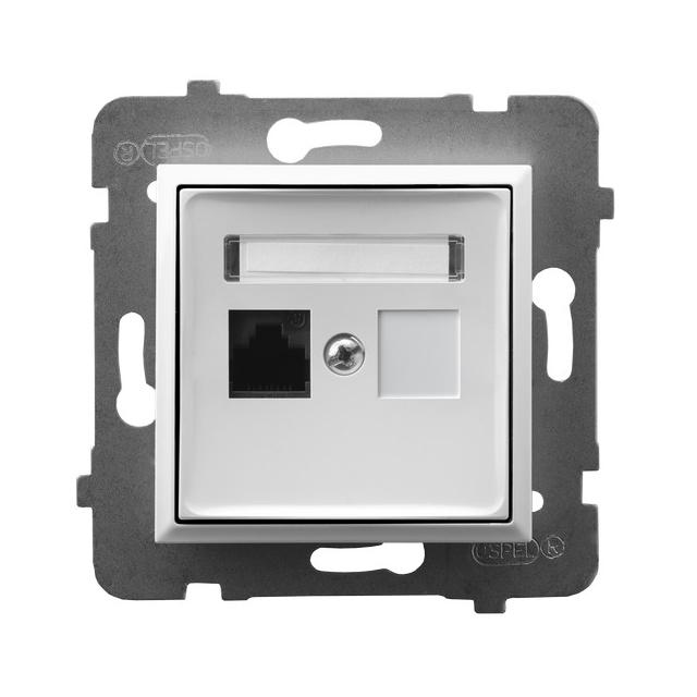 ARIA Gniazdo komputerowe pojedyncze, kat. 5e MMC - kolor biały