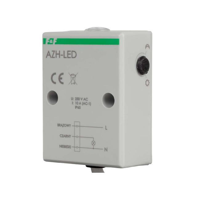 Automat zmierzchowy z wewnętrznym czujnikiem światłoczułym do załączania oświetlenia LED AZH-LED F&F