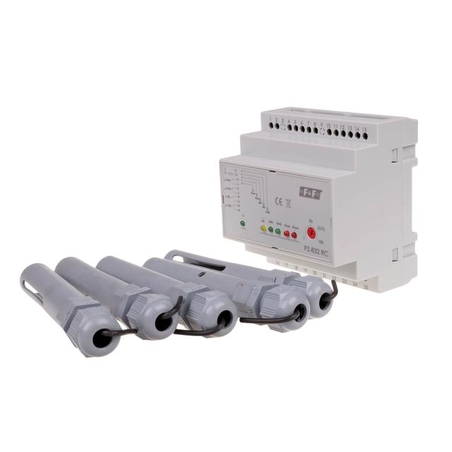 Przekaźnik kontroli poziomu cieczy z sondą PZ-832 RC, montaz na szynie DIN,styk: 4x1NO/NC 230V