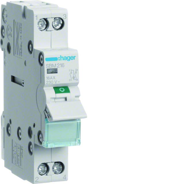 Modułowy rozłącznik izolacyjny z lampką sygnalizacyjną 2P 16A 230VAC SBM216 HAGER
