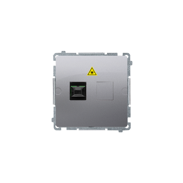 Simon Basic Gniazdo światłowodowe / optyczne pojedyncze SC/APC stal inox BMGS1.01/21 KONTAKT