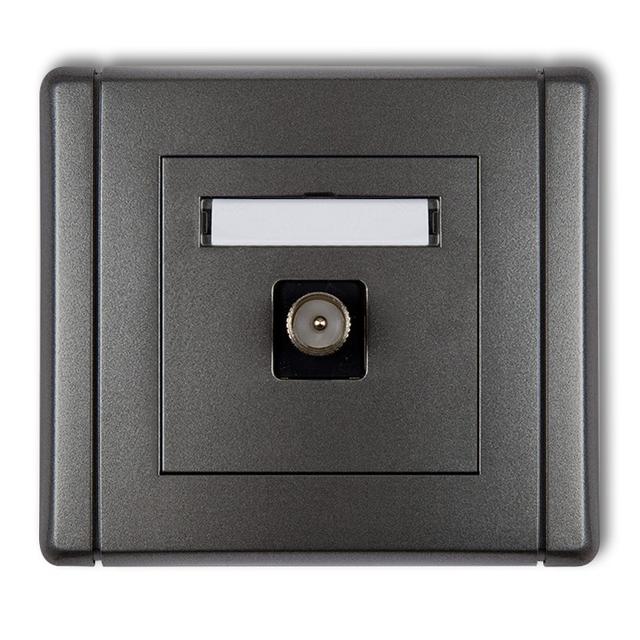 FLEXI Gniazdo antenowe pojedyncze TV grafitowy