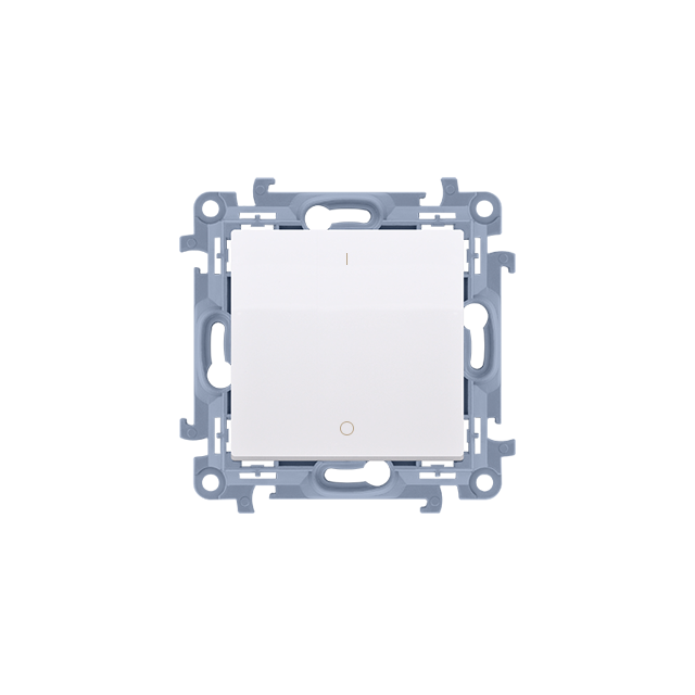 Simon 10 Łącznik dwubiegunowy 10A z. śrub. biały