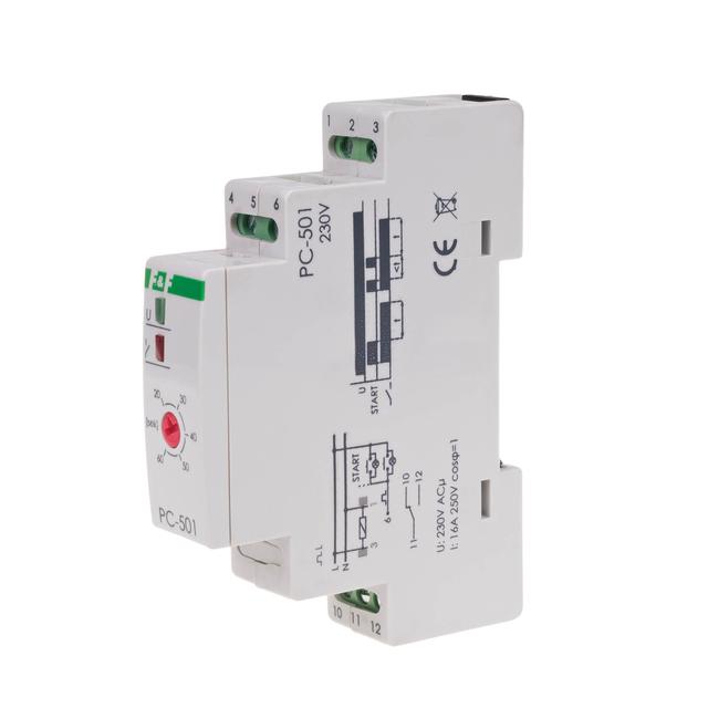 Przekaźnik czasowy 230V AC 16A styki: 1Z/R, PC-501 F&F