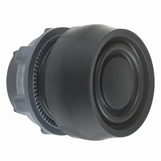 Harmony XB5 Przycisk okapturzony fi22 czarny z samopowrotem okrągły plastikowy ZB5AP2S Schneider