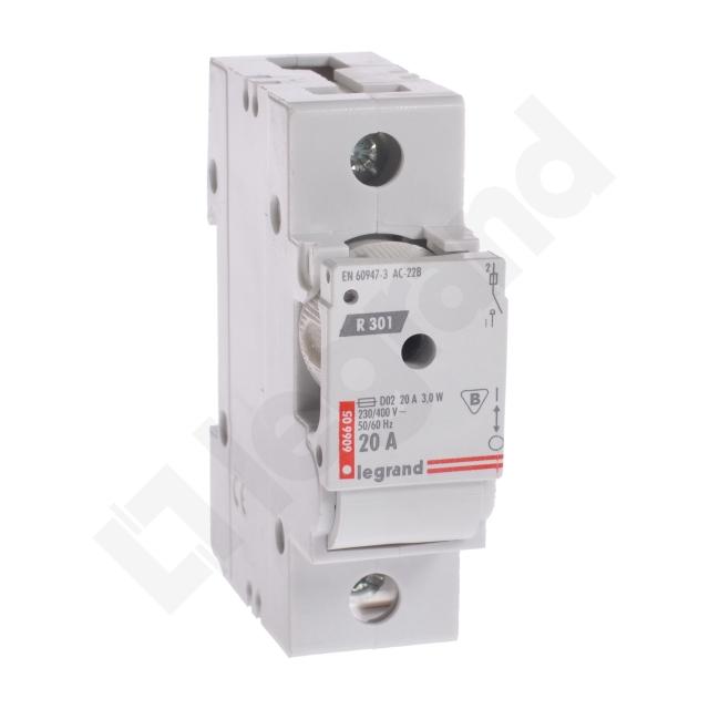 Rozłącznik Bezpiecznikowy 1P 20A D02 R301 606605 LEGRAND