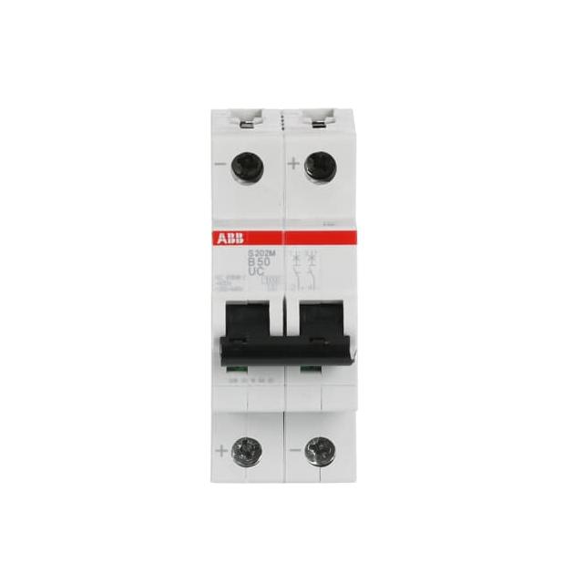 S202M-B50UC Wyłącznik nadprądowy 10kA AC/DC 2P B50A 2CDS272061R0505 ABB