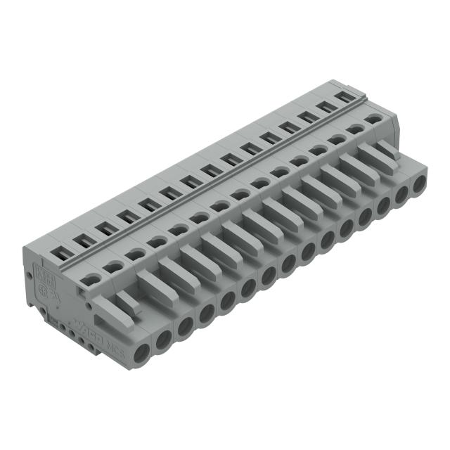 Gniazdo MCS‑MIDI Classic 15‑biegunowe szare raster 5mm 231‑115/026‑000 /25szt./ WAGO