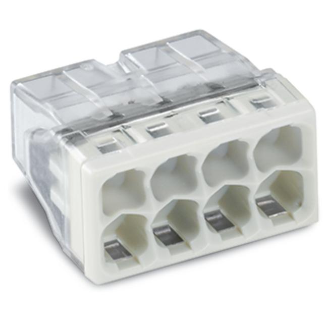 złączka do puszek instalacyjnych 8 x 2,5 mm2 przeźroczysta/jasnoszara
