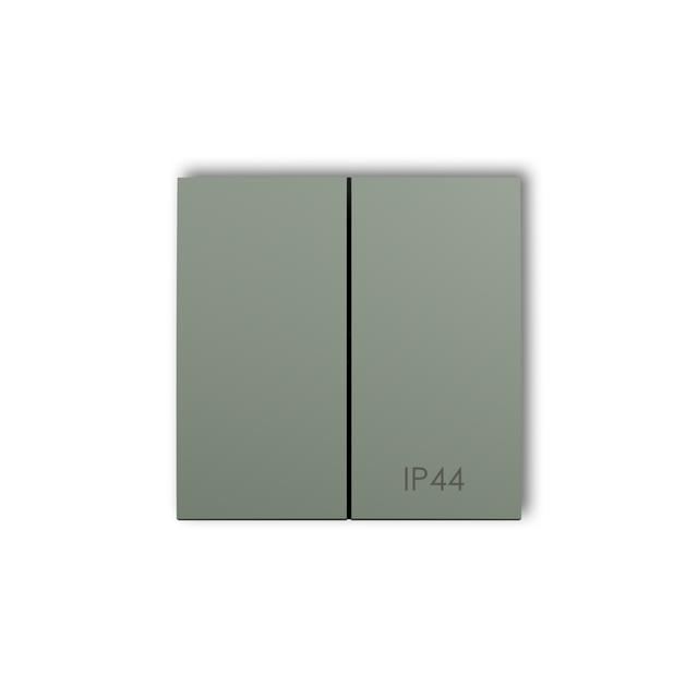 Klawisze podwójne do łączników IP44 ICON, MINI (komplet dwóch sztuk) szałwiowy 61MKLH-2 KARLIK