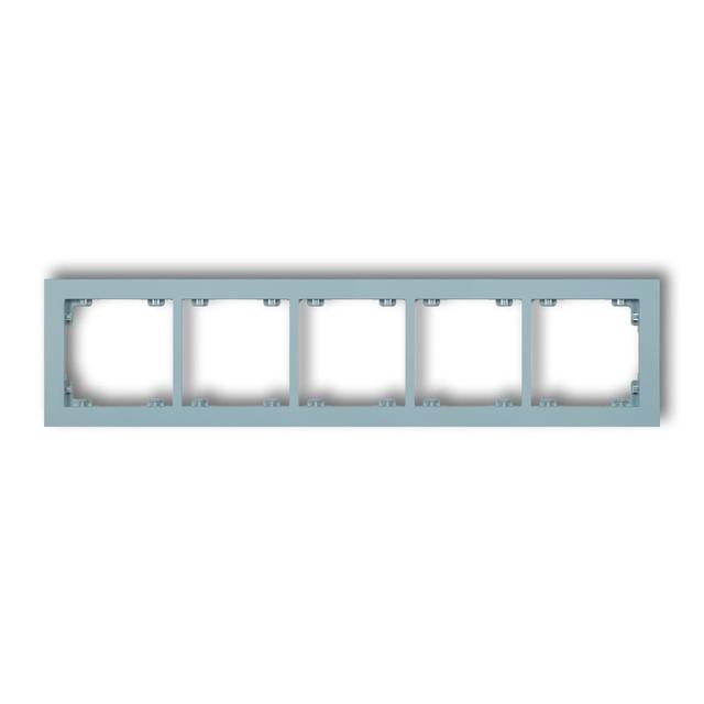 DECO Ramka uniwersalna pięciokrotna z tworzywa DECO Pastel Matt lazurowa
