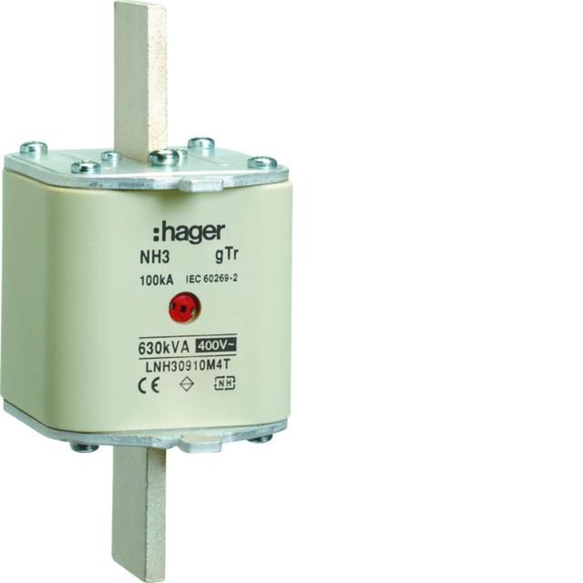 Wkładka bezp. nożowa NH3 wsk.podw. uchwyt nieiz. gTr 910A 400VAC LNH30910M4T HAGER