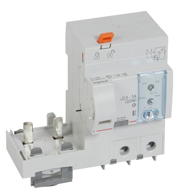Blok Różnicowoprądowy Pr 302 2P 125A Z Regulacją 300-1000Ma Typ F (Hpi) Serii DX3 410584 LEGRAND
