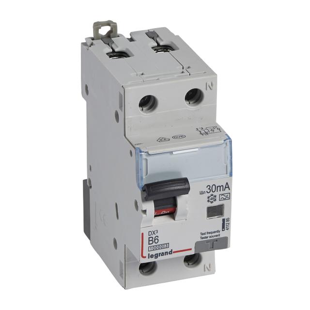 WYŁĄCZNIK RÓŻNICOWONADPRĄDOWY P 312 2P B 6A 30MA TYP A 10KA SERII DX3, Legrand