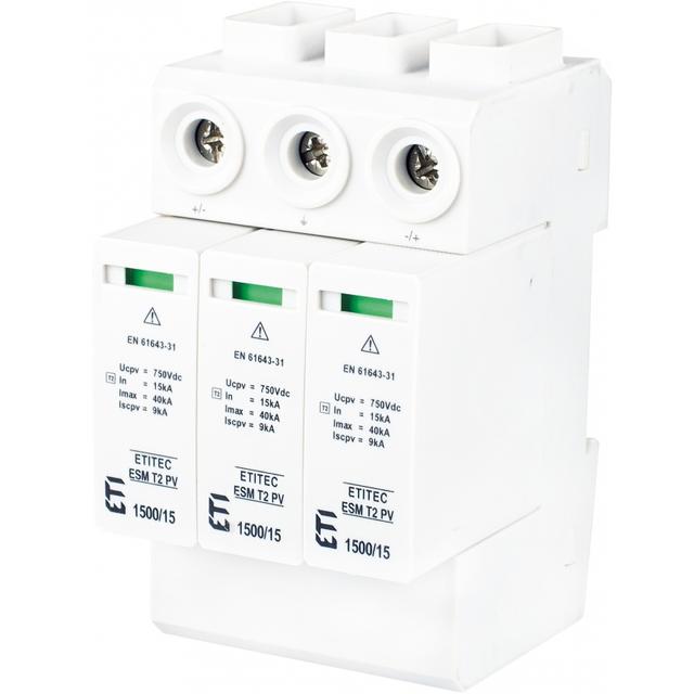 Ogranicznik przepięć T2 (C) - do systemów PV TEC ESM T2 PV 1500/15 Y  RC 002440685 ETI