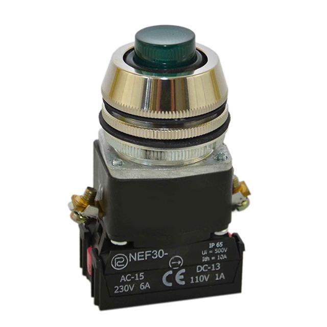 Przycisk NEF30-UWL2Y/24V zielony