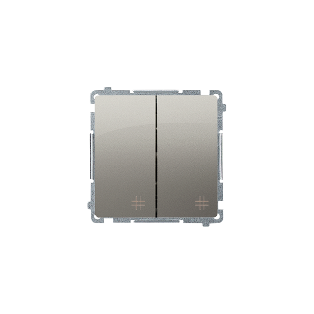 Simon Basic Łącznik krzyżowy podwójny 10A 250V szybkozłączka satynowy BMW7/2.01/29 KONTAKT