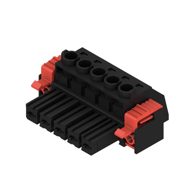 BVZ 7.62HP/05/180F SN BK BX Wtyk PCB (złącze wiązki), 7.62 mm, Liczba biegunów: 5, Przyłącze z jarzmem /50szt./ 1930080000 WEIDMÜLLER
