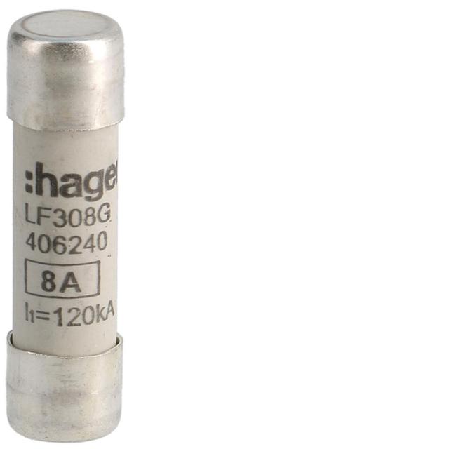 Wkładka bezpiecznikowa cylindryczna CH-10 10x38mm gG 8A 500VAC LF308G HAGER