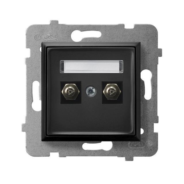 ARIA Gniazdo ekwipotencjalne podwójne - kolor czarny metalik