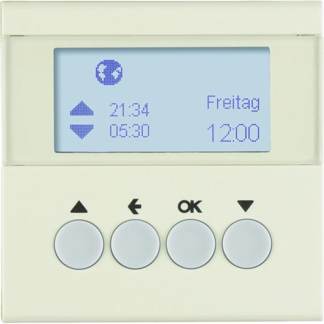 BERKER B.Kwadrat/S.1 Żaluzjowy łącznik czasowy z wyświetlaczem do sterowania żaluzjami krem 85741182
