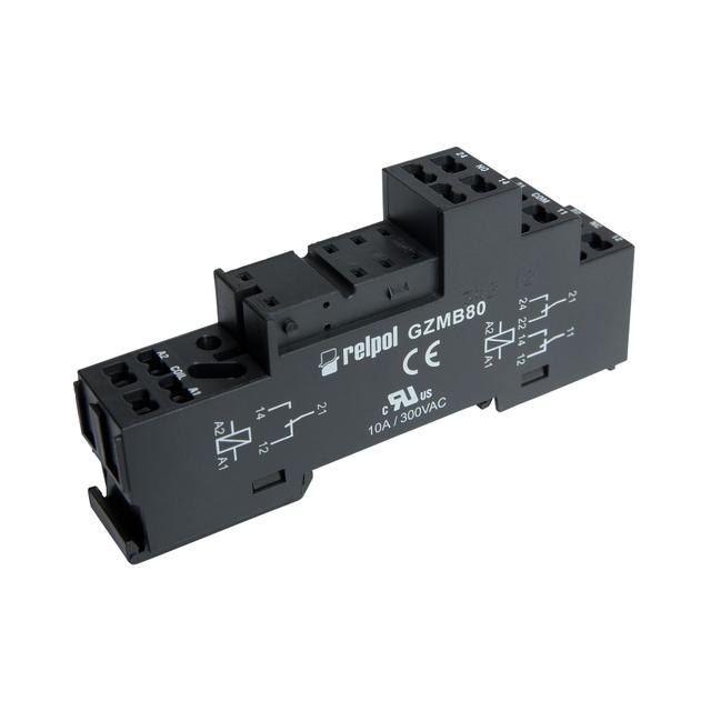 GZMB80  Gniazdo wtykowe z zaciskami sprężynowymi, do przekaźnika RM84, RM85, RM85 inrush, RM85 105oC
