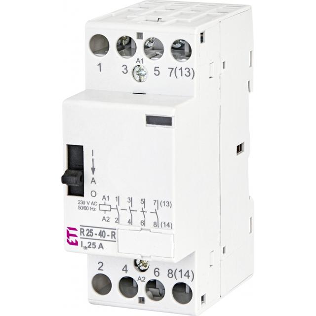 R 25-40-R-230V AC - Stycznik modułowy ze sterowaniem ręcznym 25A 1 styk rozwierny (1 mod. 1 bieg.)