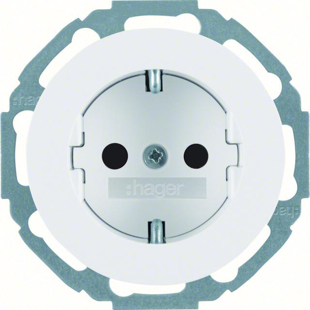 R.classic Gniazdo SCHUKO biały Berker 47552089 WLS1200WG HAGER