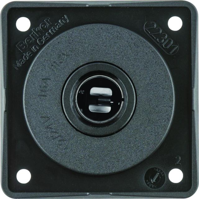 Integro Flow Gniazdo zasilające 12 V, samochodowe, mechanizm, czarny, mat 9451705 HAGER