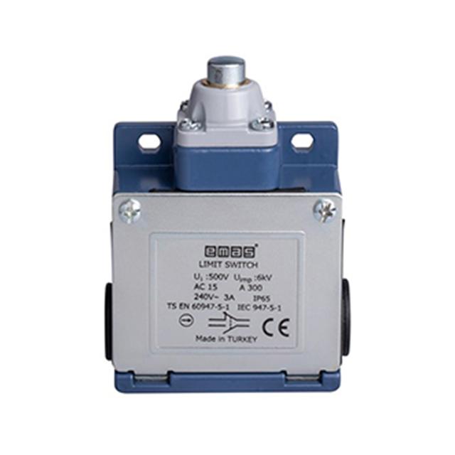 Łącznik w obudowie metalowej, 1NC+1NO, popychacz metalowy