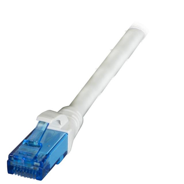 Patchcord RJ45 U/UTP kat. 6A LSZH Premium 500MHz szary 15m