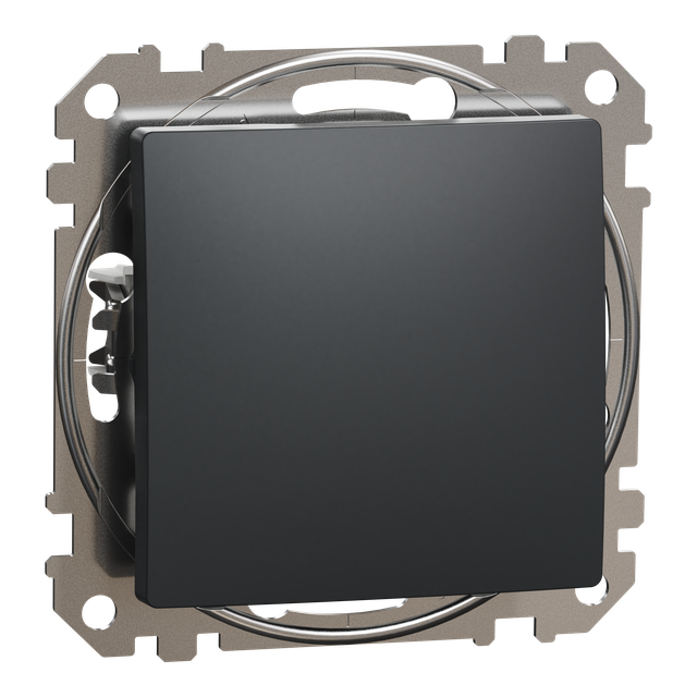 Sedna Design & Elements, łącznik schodowy 16AX, czarny antracyt