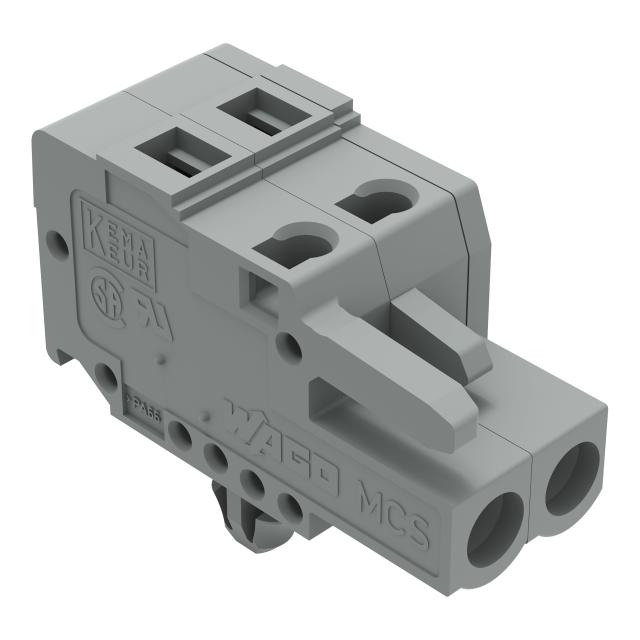 Gniazdo MCS‑MIDI Classic 2‑biegunowe szare raster 5mm 231‑102/008‑000 /100szt./ WAGO